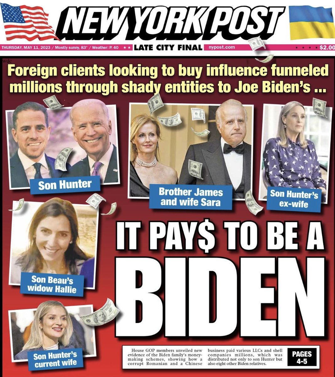 Today's New York Post front page.