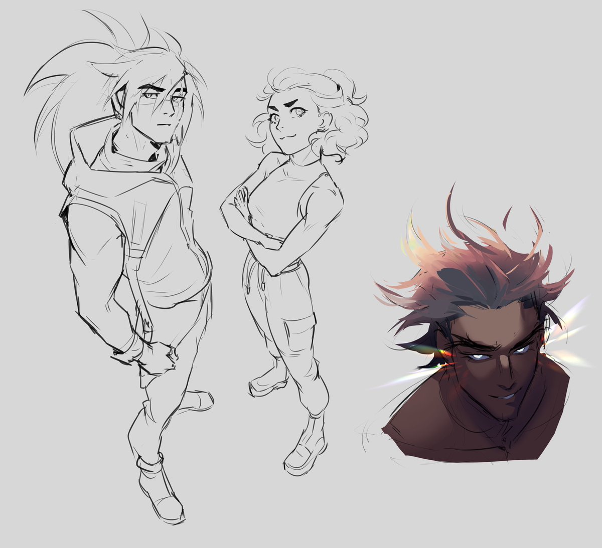 shiouxu's tweet photo. Hello. Not sure what to do w twt exactly but here’s some stuff from recently, mostly wips. Second one was done for my friend @Cruelith https://t.co/fZBUitlnkT