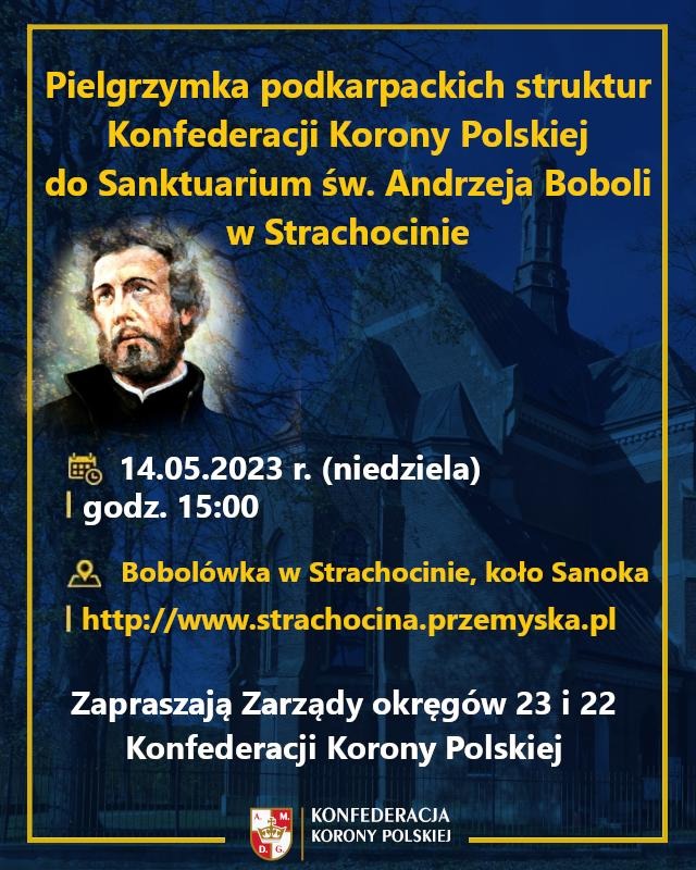 Korona_Rzeszow's tweet photo. W związku z 170. rocznicą beatyfikacji św. Andrzeja Boboli oraz 85. rocznicą jego kanonizacji, zachęcamy do wzięcia udziału w uroczystościach ku czci patrona Polski. Szczegóły znajdują się na poniższej grafice. Widzimy się na miejscu w #Strachocina
#AndrzejBobola
#PatronPolski https://t.co/X53NuYScG9