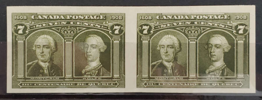AllNations1949's tweet photo. Canada #101i VF Unu 1908 7c Quebec Imperf Pair, 1 wrinkle $1000 Lot 38 in our auction Saturday 13th May 2023 #7cImperforatePair #CanadaStamps #ImperforatePair #QuebecStamps
https://t.co/hZVZdO6THV https://t.co/45WkomwJON