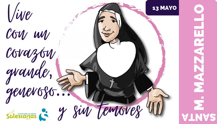 FMAutrera's tweet photo. Nos acercamos a nuestro tan querido 13 de mayo, día de Santa María Dominica Mazzarello, día Grande para la toda la Comunidad Salesianas del mundo. No queríamos dejar pasar este día sin dejar nuestro pequeño grano de arena. Hoy os dejamos esta imagen 
#salesianasutrera https://t.co/FOLSLVMTeC