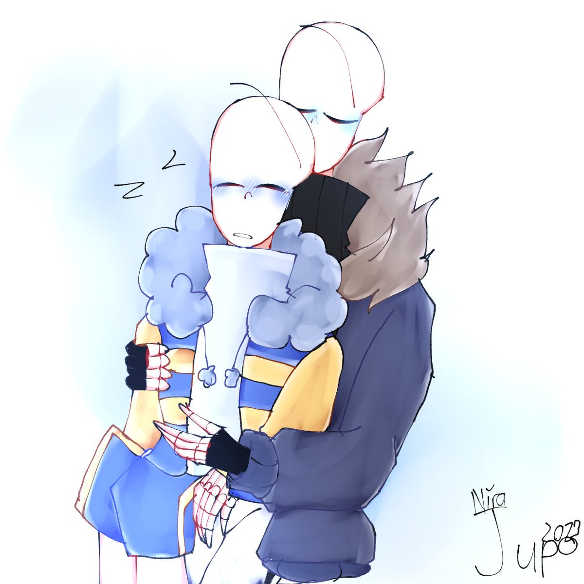 NiraJupo20's tweet photo. 💙Killer x Outer💙
I Really Like This,This Ship So Cute😭💙💙💖
I Love How I Dtaw Outer & Killer's Hand So Much!!!
#undertaleau #killertale #killersans #outertale #outersans #killerxouter #killouter #killoutership https://t.co/QB9a5qkDLY