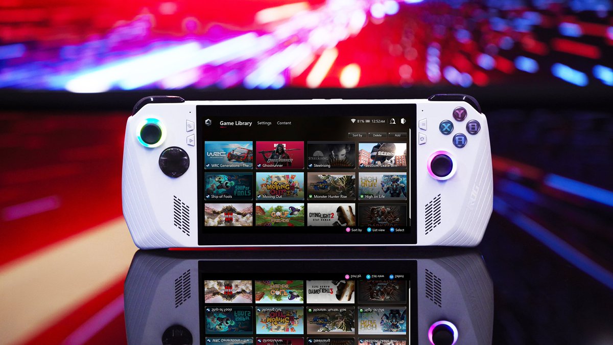 ASUS_ROG's tweet photo. Sporting an AMD Ryzen Z1 Extreme processor, the ROG Ally lets you play all your games, from any platform, wherever you go.

Read more👉 https://t.co/wyJ9OVfZMm

Welcome to a new age of portable gaming 💪
#ROG #ROGALLY #playALLYourgames https://t.co/s01gG9McNQ