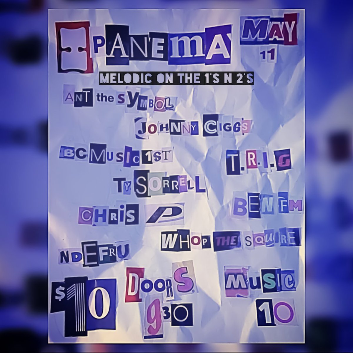 tonight.
<a href="/IpanemaVeg/">Ipanema Cafe</a>
IPANEMA 2
#grittycityrecords
🎨 <a href="/BenFMrva/">Ben FM</a>