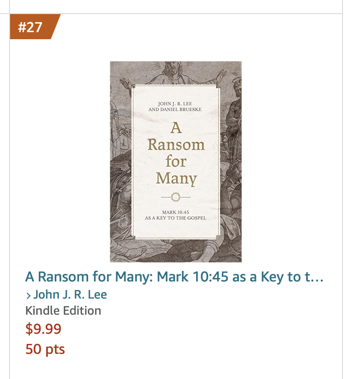 DanielBrueske's tweet photo. A Ransom for Many is currently 60% OFF in the Kindle edition! The Kindle edition is now the #33 and #27 Amazon best-seller in the Jesus, the Gospels &amp; Acts and the Christian New Testament Study categories. You can grab it here: https://t.co/ty2eOrSOFi
@John_JR_Lee https://t.co/VRSy719EZg