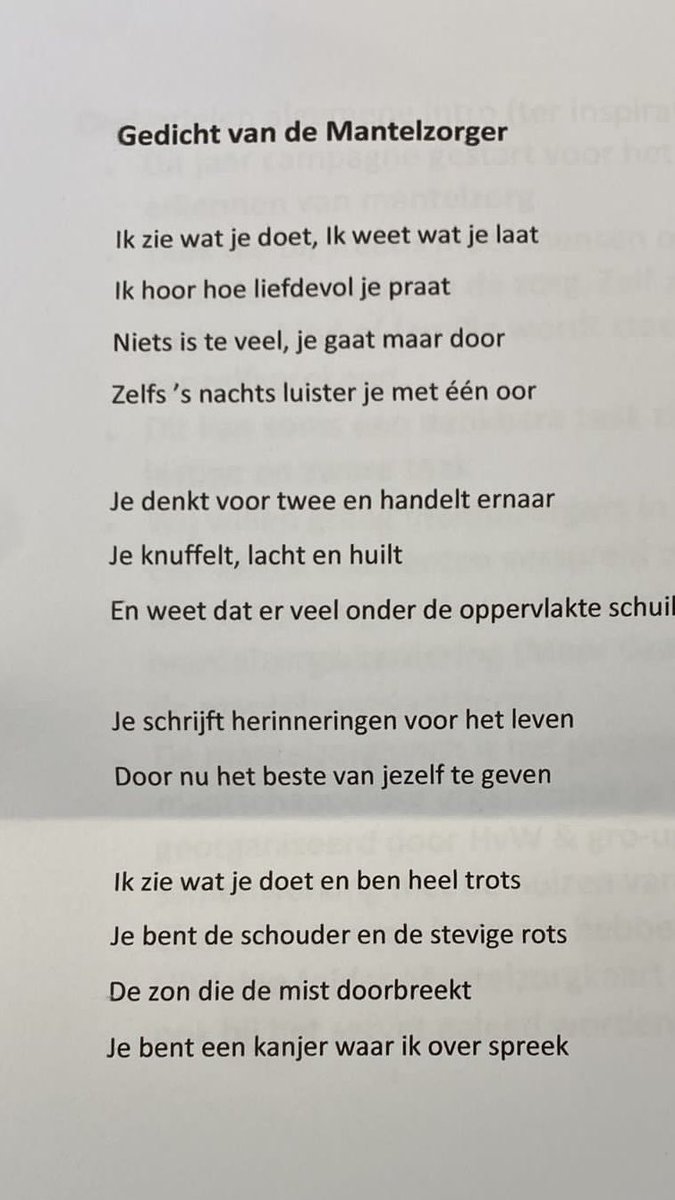 Was bij n gezellige lunch voor mensen die mantelzorg bieden in <a href="/gemeentewoerden/">gemeente Woerden</a>. Georganiseerd als waardering voor hun zware (soms 24/7) taak. Het speciaal voor hen gemaakte gedicht raakte een snaar. Er komen nog meer activiteiten dit jaar! (Zie de folders die zijn verspreid.)