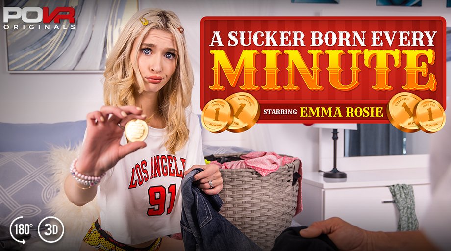 Coming Soon to POVR Originals - Emma Rosie in 'A Sucker Born Every Minute' bit.ly/42tVWfm @theemmarosie #VR #VirtualReality #POVR #ComingSoon