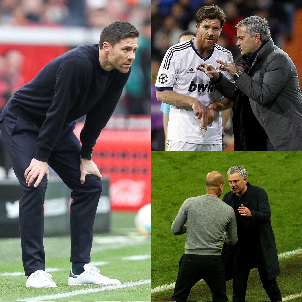 Footballtweet's tweet photo. 🎙️ José Mourinho: "Xabi Alonso will be a great coach, he reminds me a lot of Guardiola." https://t.co/oIxDJ2TMvT