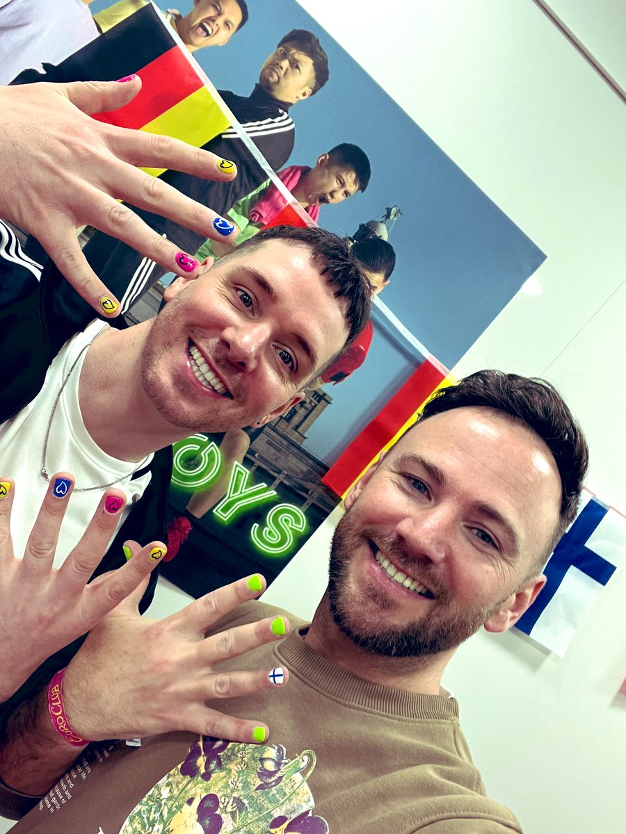 Got our nails did 💅🏻 #Eurovision <a href="/L1Nails/">L1 Nails Peytons Place</a> <a href="/joelhuds/">joelhuds.bsky.social</a>