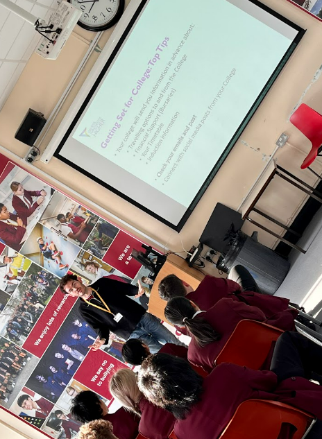 Thanks to to Sam from <a href="/GMHigher/">T.N.K</a> for providing impartial advice to Year 11 as they prepare to take their next exciting steps into Post-16 education and training #BOSWork
