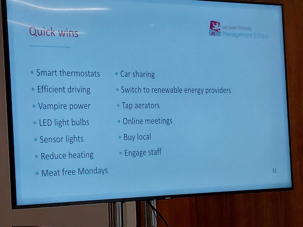 We should do these quick win actions to reduce our carbon footprint. Simple and effective.
Courtesy of Lancaster University Management School
#NetZero