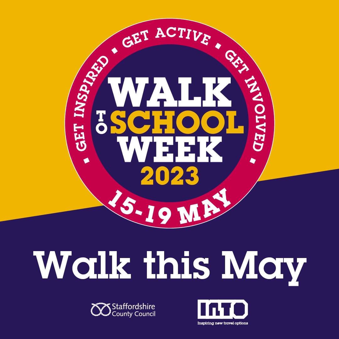 Next week is Walk to School Week!

The benefits of walking, cycling and scooting to school are well known.

The aim is to inspire parents and pupils to take action in increasing active, sustainable travel to and from school. 

Will you walk to school? 

#intowalkingstaffs