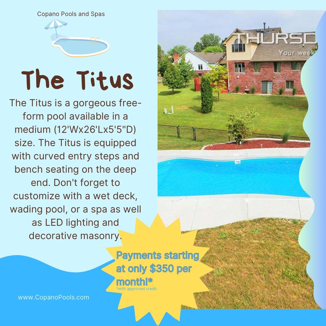 Make a splash this summer in style with The Titus!🌴😎🌞

➡️Website Link for a ✨FREE✨ Quote: copanopools.com/free-quote/

#Copano #Pool #PoolCompany #CopanoPoolsandSpas
