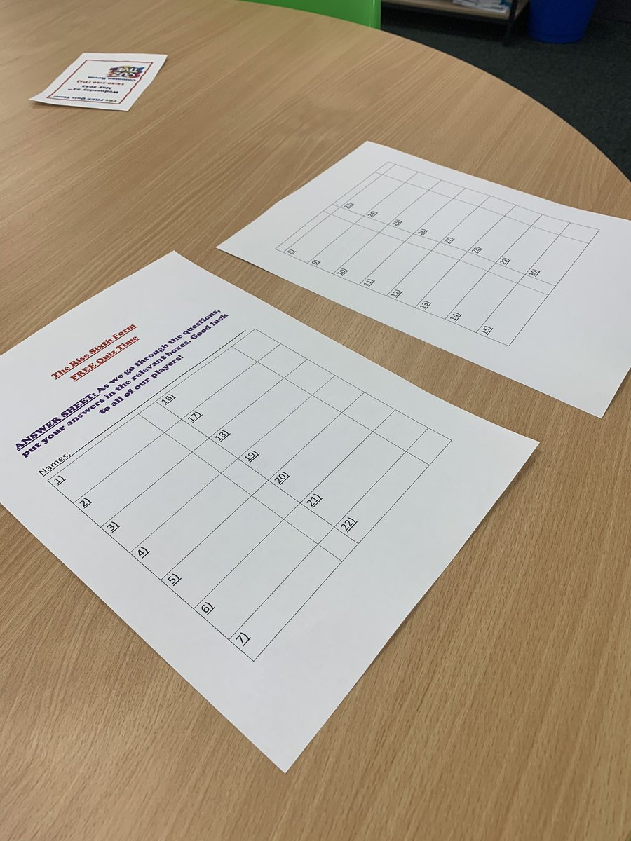 And it’s Thursday yet again! 1 more day to go till the end of the week!! Another hour preparing resources and putting out reminders for our upcoming quiz event! <a href="/RiseSchoolUK/">The Rise School</a>