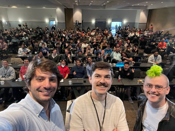 Josh Tobin, Sergey Karayev, and Charles Frye at the LLM Bootcamp