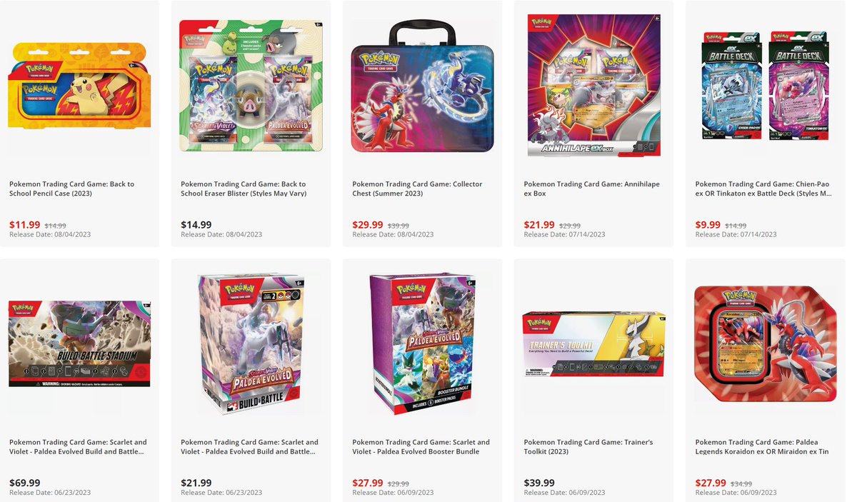 Pokemon TCG Restocks & News on Twitter "Select Pokemon TCG 'On Sale