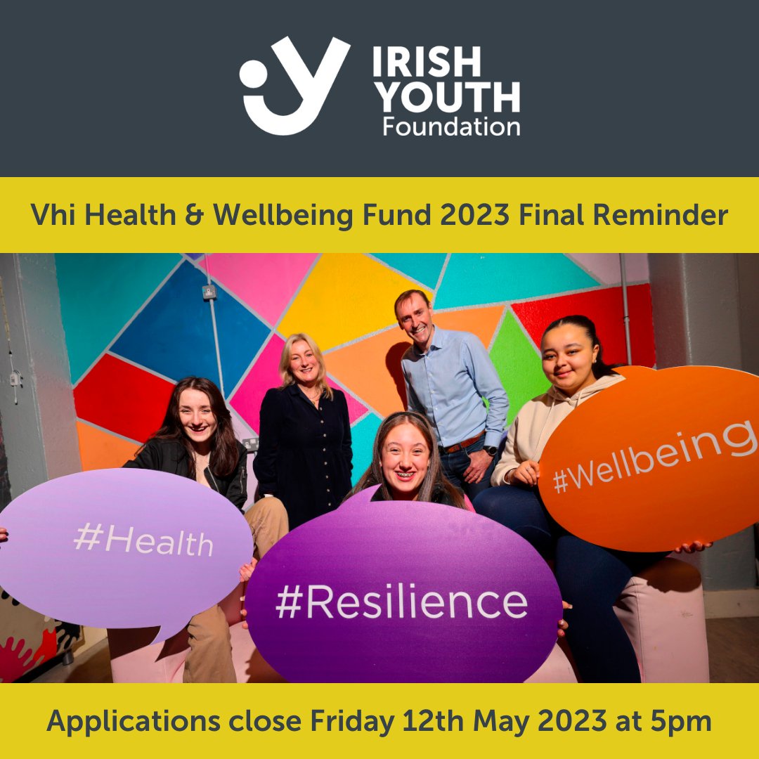 Don’t forget there is just 1 day left to apply for the Vhi Health & Wellbeing Fund. Get your applications submitted before 5pm tomorrow for grants of up to €10,000.