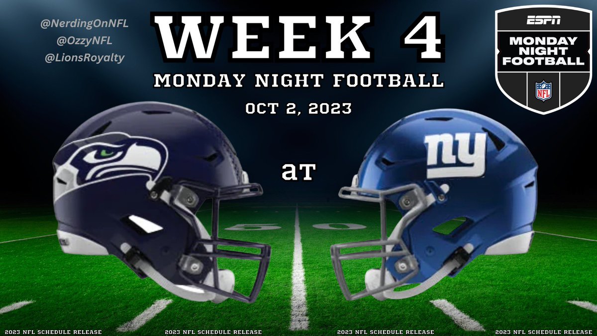 NFL Schedule Update on Twitter "NFL SCHEDULE LEAK Seahawks at Giants