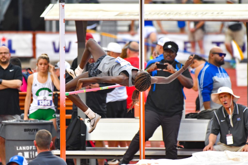 Choira Enyinna places 6th in the High Jump at the State Track Meet in Austin! Congrats, Choira! #RaidersRise