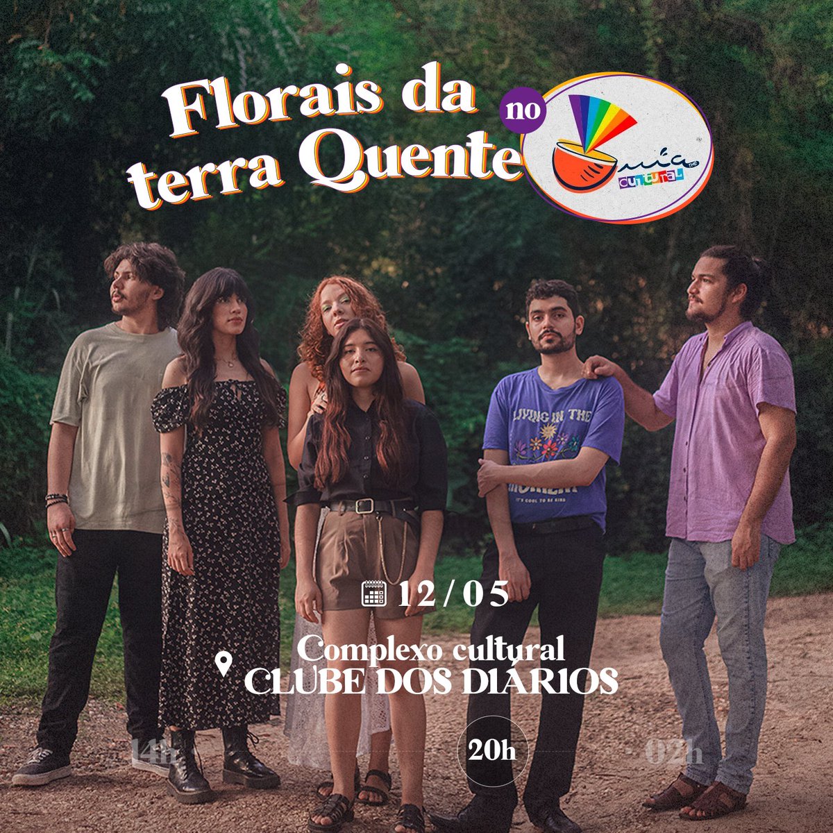 Bom dia, linduxos 💖 Queria convidar todos aqui pra nosso show no Cuia Cultural! É amanhã 20h e de GRÁTIS no Clube dos Diários, mas chega cedo pra aproveitar a feirinha, os flash tattoos e a vibe da galera!!