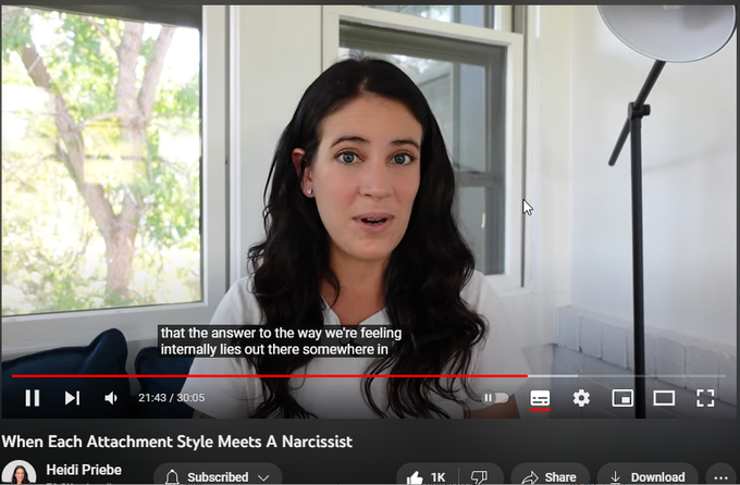 When Each Attachment Style Meets A Narcissist
https://www.youtube.com/watch?v=G5EIUFsQ758