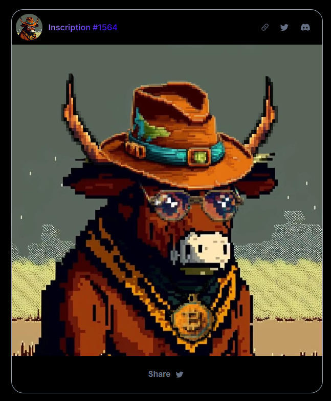 BitcoinBullsNFT's tweet image. We here at @BitcoinBullsNFT have been here to inscribe at #1564. We've built a community before people even knew Bitcoin NFTs were a thing.

And the best part we've given all our under 100k inscriptions for free to our members.

All 400 of our members are part of Bitcoin history!