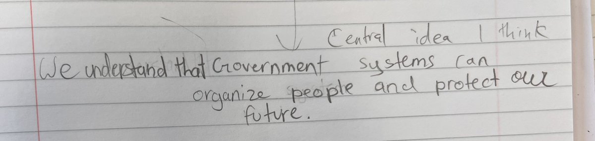 hollygalbraith0's tweet image. Trying out making generalizations (or central ideas) after the learners have had some learning engagements in our government How We Organize Ourselves unit. #conceptbasedlearning