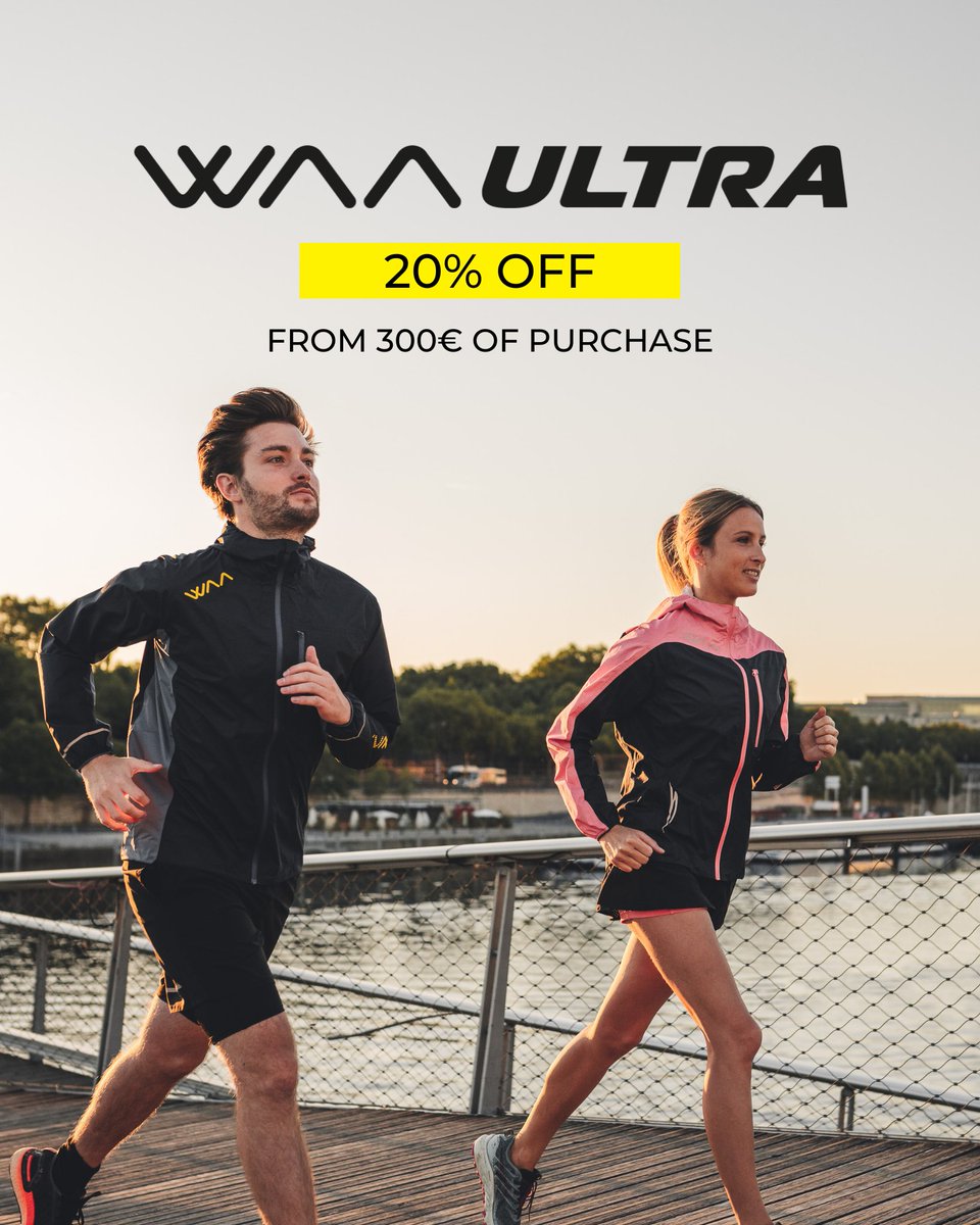 🚨🤩 20% off from 300€ purchased!

Take advantage of it to equip yourself for your upcoming challenges 💥

Offer valid while stocks last 🏃‍♂️🏃‍♀️

👉 waa-ultra.com/en/

#HMDS #WAA #RUNNING