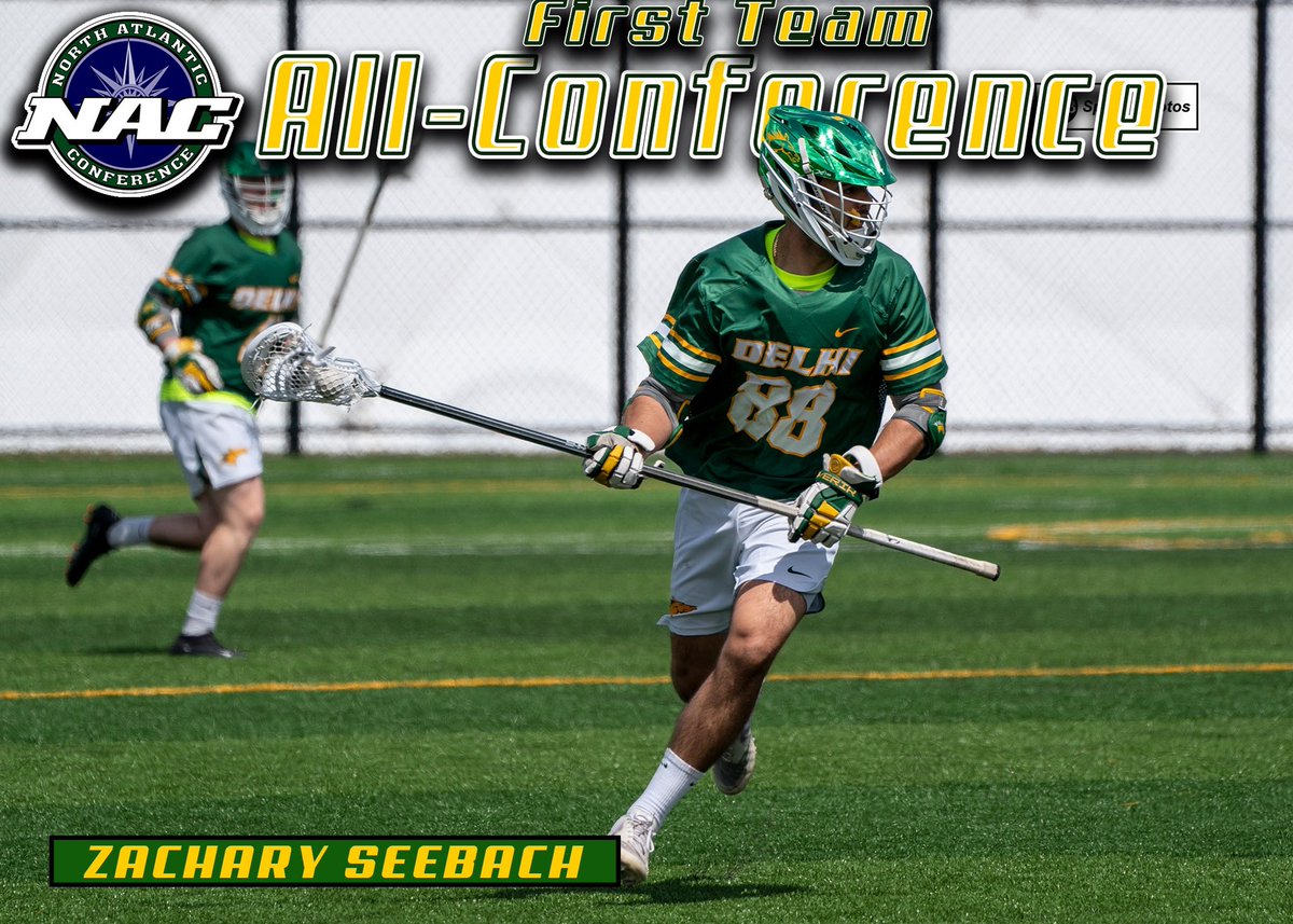 Congratulations to <a href="/Delhilacrosse/">Delhi Men's Lacrosse</a> who received eight NAC awards.
Defense Player of the Year &amp; First-Team Sean Dalton 
Rookie of the Year - Jagger Beachak 
First-Team:
Donovan Johnson Moline 
Zachary Seebach
Sam Steng
Joe Carr
Second-Team:
Anthony Ferrato