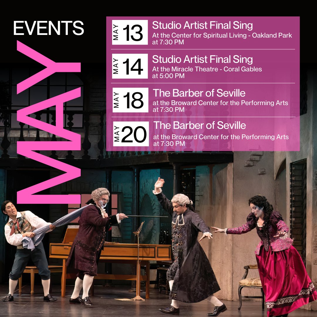 Florida Grand Opera (@fgopera) on Twitter photo Only two concerts and two performances left before the 22-23 season is over! For more information, go to FGO.org. #opera #events #miami #broward <a href="/BrowardArts/">Broward Cultural Division</a> <a href="/browardcenter/">Broward Center</a> <a href="/visitmiami/">Greater Miami and Miami Beach</a> <a href="/VisitMiamiLGBTQ/">VisitMiamiLGBTQ</a> <a href="/VISITFLORIDA/">VISIT FLORIDA</a> Only two concerts and two performances left before the 22-23 season is over! For more information, go to FGO.org. #opera #events #miami #broward <a href="/BrowardArts/">Broward Cultural Division</a> <a href="/browardcenter/">Broward Center</a> <a href="/visitmiami/">Greater Miami and Miami Beach</a> <a href="/VisitMiamiLGBTQ/">VisitMiamiLGBTQ</a> <a href="/VISITFLORIDA/">VISIT FLORIDA</a>