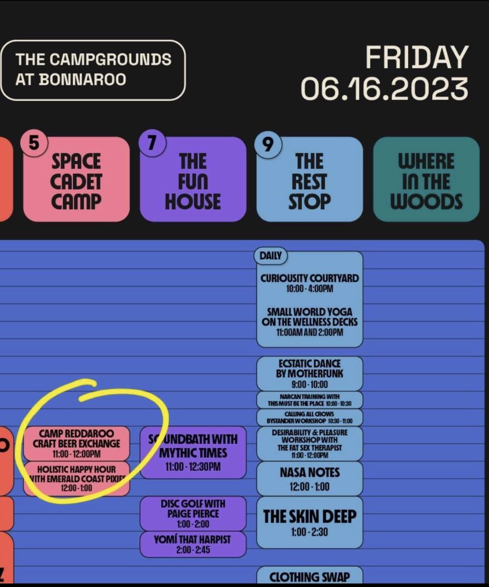 CampReddaroo's tweet image. The official @Bonnaroo schedule is out! Come see us 11am Friday for the Craft Beer Exchange sponsored by @PontoonBrewing We will be pouring our Special Edition Collab Beer #bonnaroo #campreddaroo #pontoonbrewing