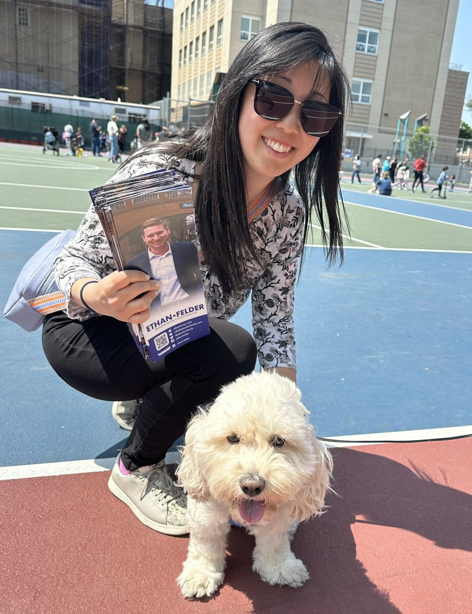 Ethanforthecity's tweet photo. Caroline and Duke are excited to elect Ethan because #AnimalRights and welfare are just too important. Together we can move New York to a #nokill City! https://t.co/DzwbBpqBdx