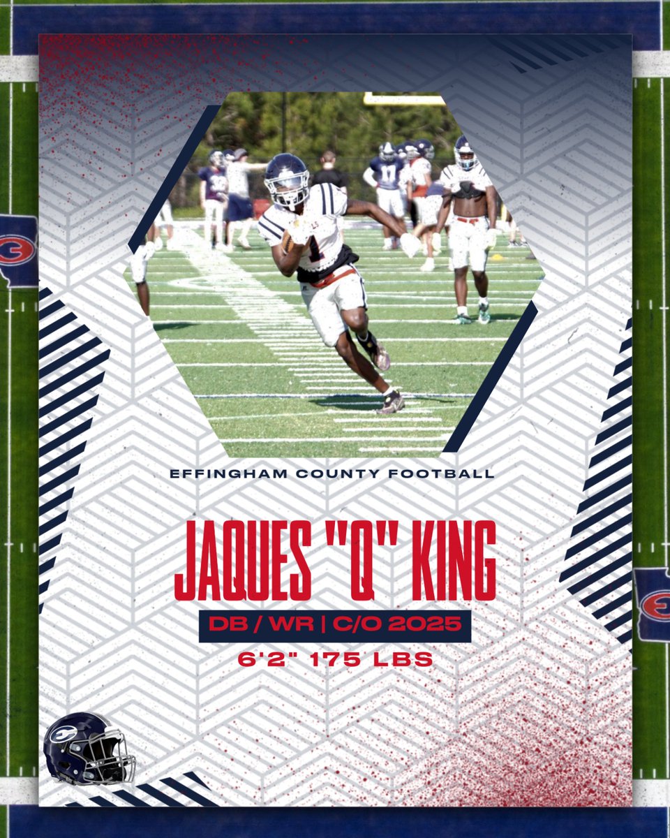 MULTI- SPORT ATHLETE PLAYS ON BOTH SIDES OF THE BALL. UNBELIEVABLE HANDS AND CATCH RADIUS!! 3.9 GPA, EXTREMELY HIGH FOOTBALL IQ!!! <a href="/jacquesking_/">Jacque’s King †</a> <a href="/RecruitTheHam/">RecruitEffingham</a> <a href="/RecruitGeorgia/">Recruit Georgia</a>