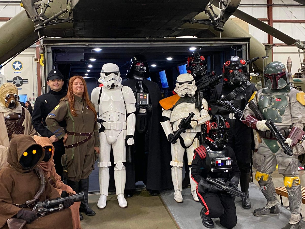 501CTG's tweet photo. 4/15/23 the 501st CTG, @501NEG, @alderaanbase and Saber Guild Kessel Temple went to the New England Air Museum for the annual Space Expo! A fun day as always and thank you to all who came out from near and far! #501legion #starwars https://t.co/FxXgx2c8fH