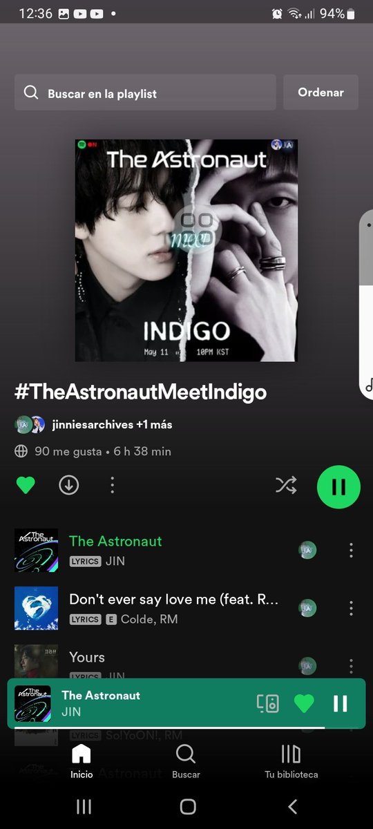 MalviRm's tweet photo. @SoldeKimSeokjin @jinniesarchives @STATIONHEAD @nanylany @vhiby_moon @namiteamoo @NamjoonArgento @namjoon246 @rmtokio94 @Mary43388740 Hola!! 👋Aquí comienzo Jinbissed apoyando el NAMJIN 🖼como se debe🥰
 
✅️Playlist 💽https://t.co/XGS4RnzJbt…

#TheAstronautMeetIndigo #RM #JIN https://t.co/fA9WTOsqhO