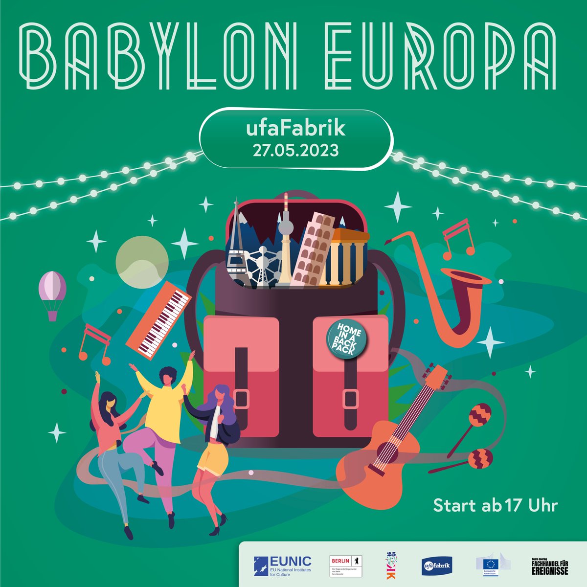 "EUNIC-Berlin zeigt mit dem Festival am 27. 5., wie lebendig und kreativ Europa ist. Künstler:innen aus 11 Ländern erarbeiten miteinander Performances, die es ab 19:30 Uhr auf der Bühne der ufaFabrik zu sehen gibt!" Dr. Denise Quistorp, Präsidentin von EUNIC-Berlin🌟Eintritt frei