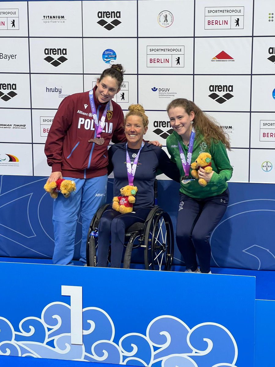 ParalympicsIRE's tweet photo. 🚨🇮🇪🚨World Record Alert 🚨 🇮🇪🚨

Another outstanding performance from rising star Róisín Ní Riain in Berlin. She just went and broke the World record in the S13 200m Backstroke with a time of 2:25.23.

Not bad for someone studying for their leaving cert!!!! #TheNextLevel 🏊‍♀️ https://t.co/c13CnQsXsw