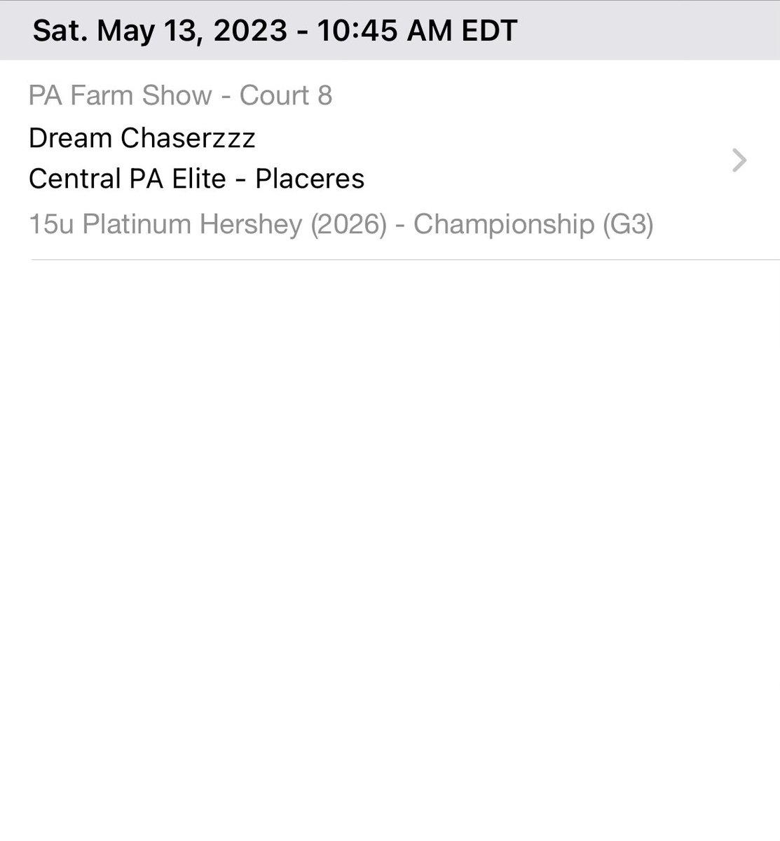 Excited to compete this weekend at the Farm Show in the Hershey Spring Clash with Central PA Elite. We will be playing in the 15u Platinum Hershey bracket. <a href="/CPEBOYS2026/">Central PA Elite Boys 2026</a> <a href="/CentralPAElite/">Central PA Elite</a>