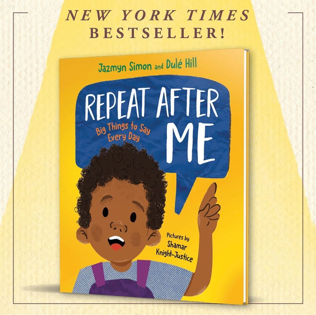 ✨We are over. the. moon. to announce that REPEAT AFTER ME, by @jazmynsimon & @dulehill , illustrated by our very own @shamarknightjustice is a NYT Bestseller in its debut week!!! We know first hand how hard Shamar worked on this book & to see this a… instagr.am/p/CsG7TvOOap6/