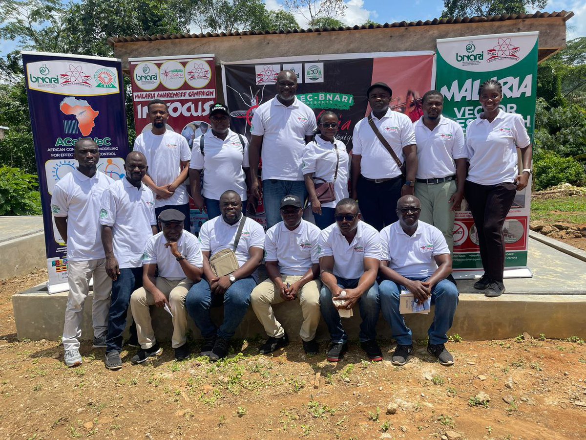 BNARI7's tweet photo. #MAC2023! We inaugurate an experimental hut station to test new ways of killing malaria mosquitoes at Atatam, Ashanti Region. Free health screening and education for the community. #GAEC #BNARI #MalariaFreeGhana https://t.co/19FQQrkdcF