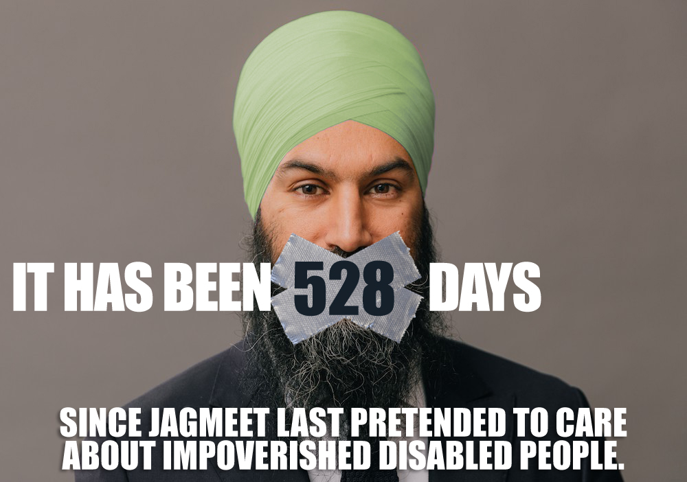 The280Times's tweet photo. Dear @theJagmeetSingh,
it's been 11 days since you tweeted about Star Wars.

But It's been 528 days since there was any sign you gave a damn about Impoverished #Disabled People and even that is up for debate. Rip the tape off. #canpoli. https://t.co/hFM0zlpafk