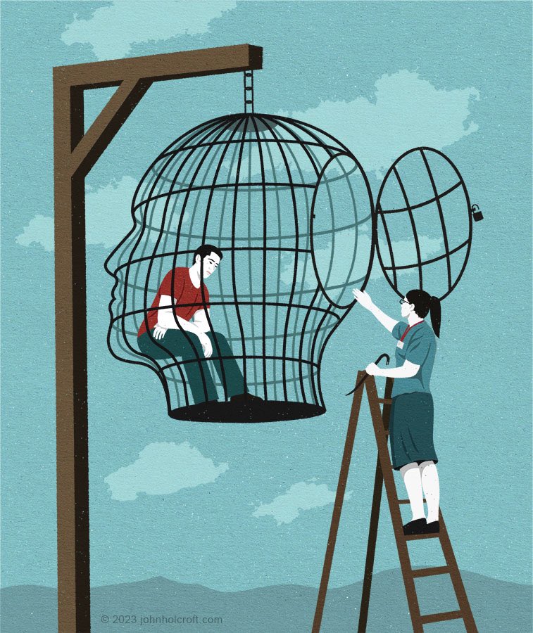 ImagesOfLife_'s tweet image. 6 pictures to depict societal struggles.
1. Counselling.