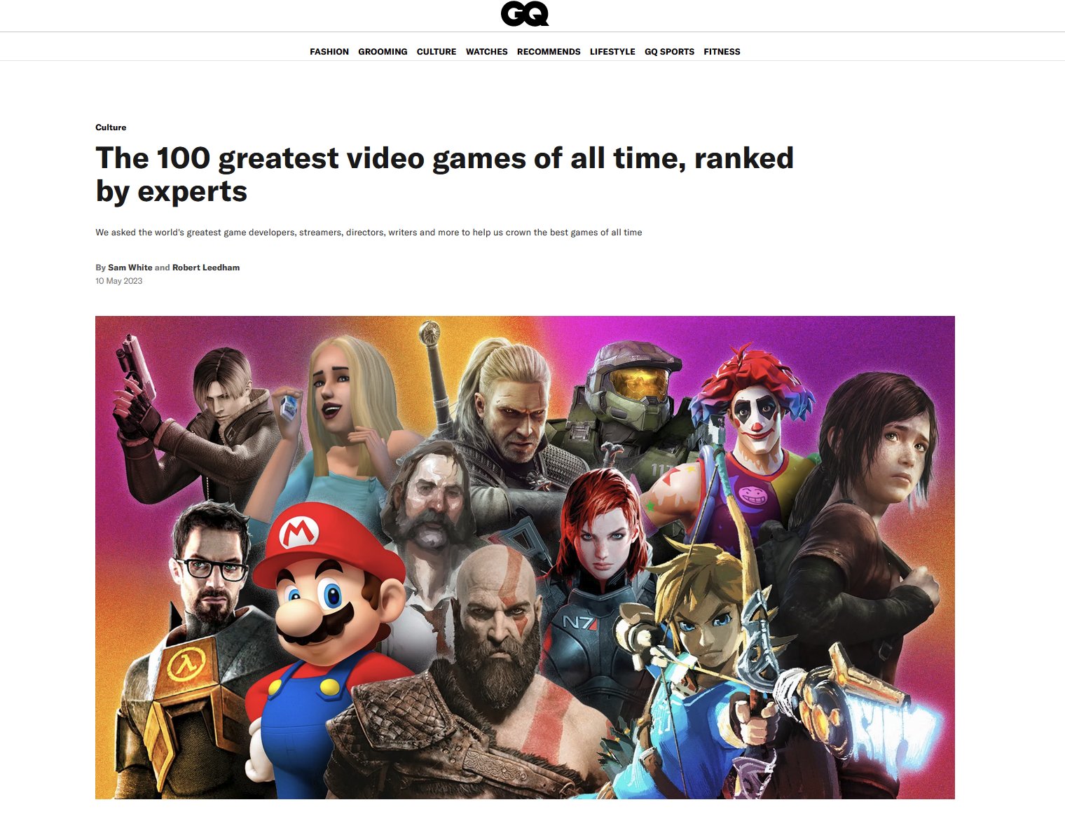 100 best video games, ranked by experts