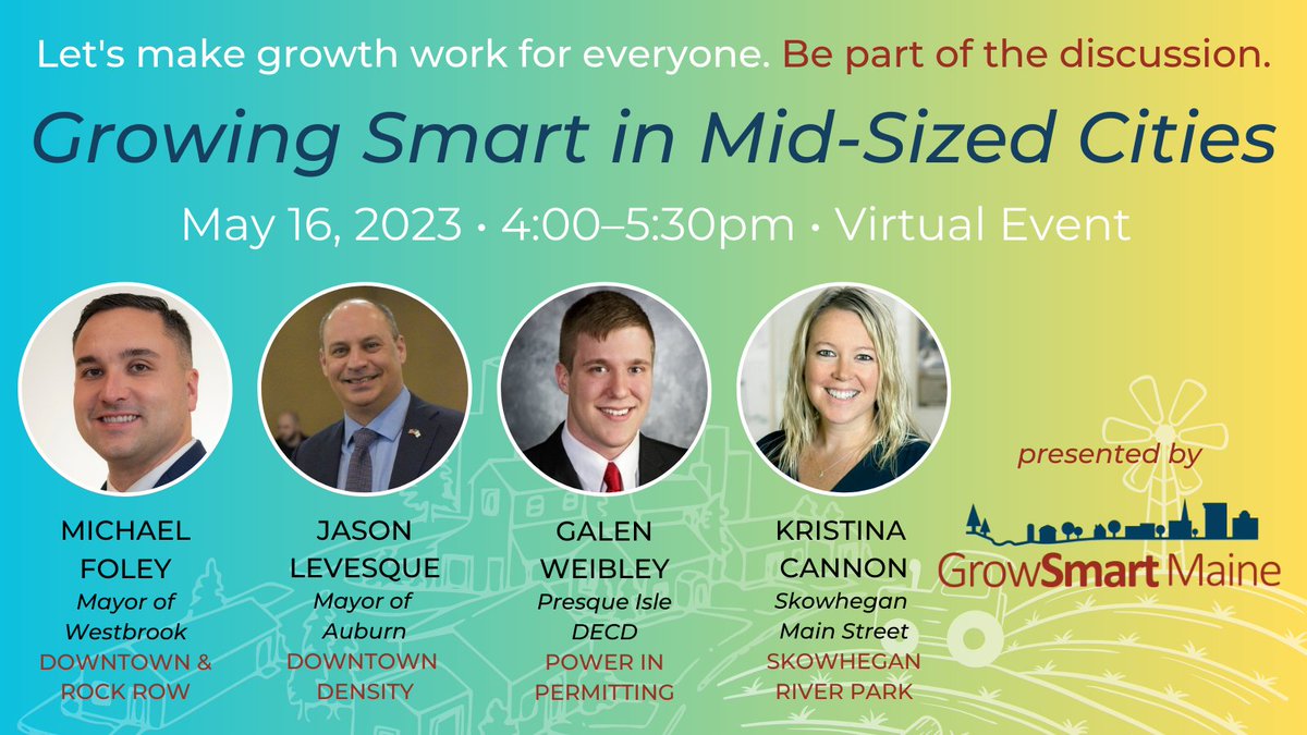 Are you a municipal official? Planner? Developer? Planning board member? An engaged community member? Our forum “Growing Smart in Mid-Sized Cities” is for you. Non-members: bit.ly/41XFyUn Members: bit.ly/3AQYx6Q