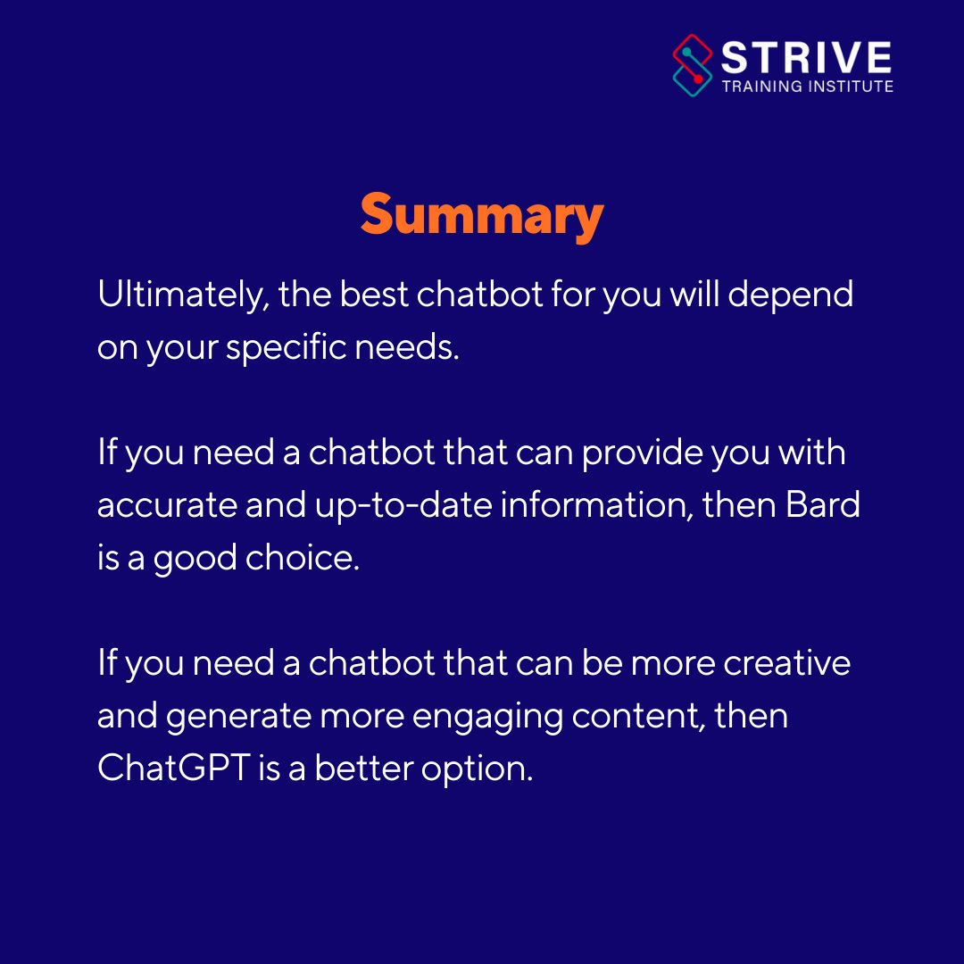 TrainingStrive's tweet image. Who needs a #quill when you have a #keyboard? From #sonnets to #syntax: #ChatGPT and #Bard have more in common than you think.

Understand which is the better #AIChatplatform and which one is beneficial for you.

#chatgptvsbard #aichat #aiwriting #futureofwriting