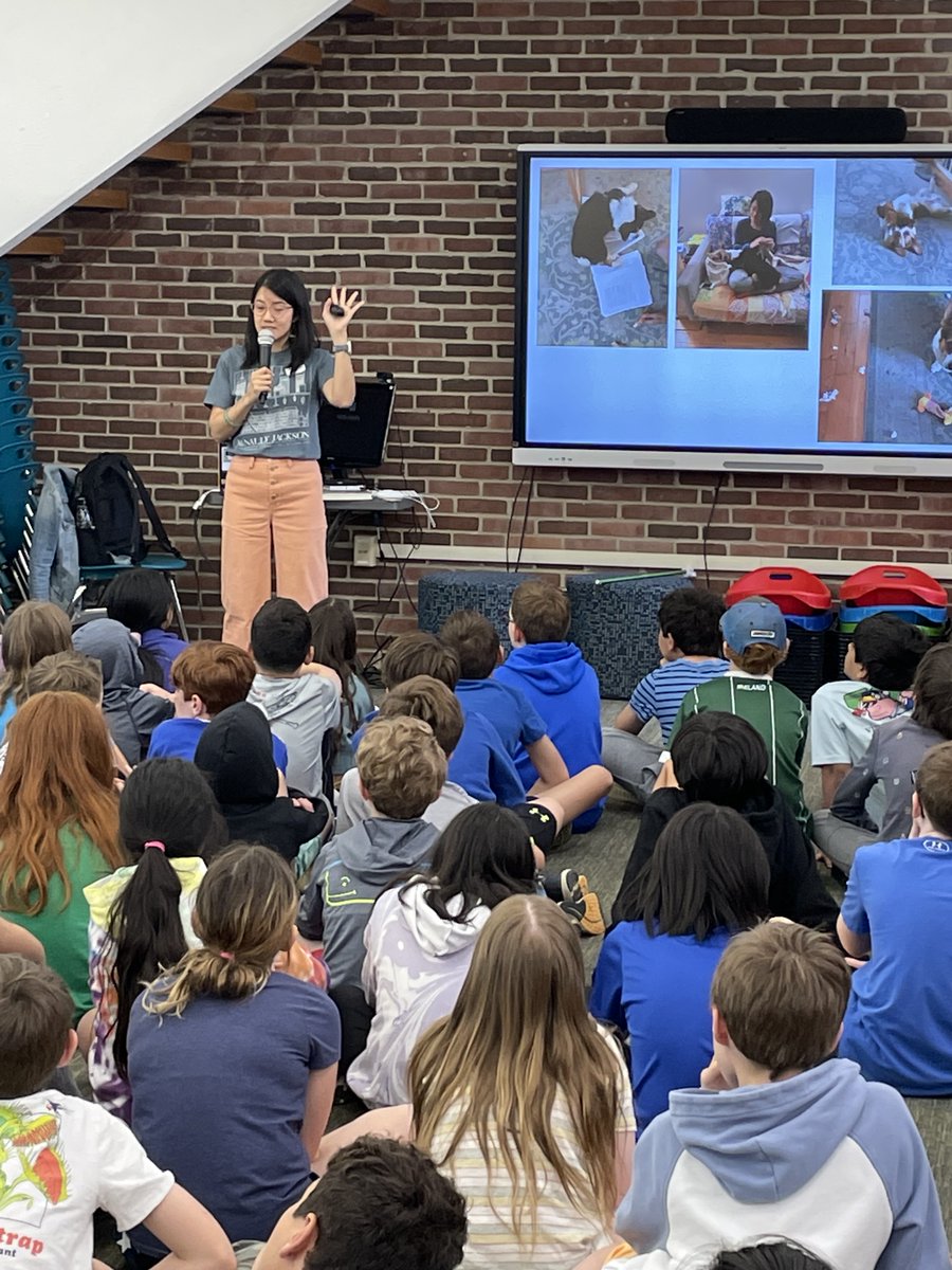 Thanks to our generous PTA for inviting Karina Yan Glaser, author of the Vanderbeekers series among many other great books! Our 3-5 Ss LOVED hearing Ms. Yan Glaser speak about her writing process! <a href="/DrJones_GPS/">Dr. Toni Jones</a> <a href="/MJDAmico_GPS/">Marc J. D'Amico</a> <a href="/NMSCTAP/">North Mianus School</a> <a href="/northmianuspta/">North Mianus School PTA</a> <a href="/KarinaYanGlaser/">Karina Yan Glaser (Updates Only)</a>