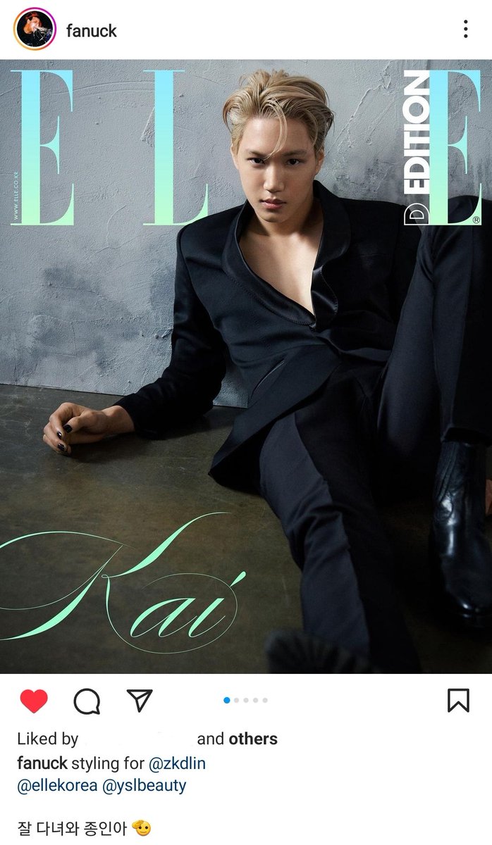 kaiarchived's tweet photo. [IG] 230511 fanuck update 

"styling for @.zkdlin
@.ellekorea @yslbeauty

Come back safely Jongin-ah 🫡"
🔗: https://t.co/GV0lEXAjEe

#KAI #카이 #カイ #金钟仁  
#엑소카이 @weareoneEXO https://t.co/ozCiZyCa2m