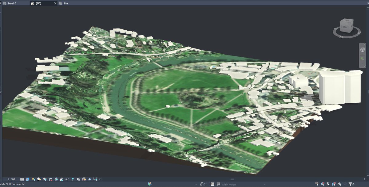 Testing #Autodesk Forma, Send to #Revit. A useable Toposolid with aerial imagery very easily inside #Revit.