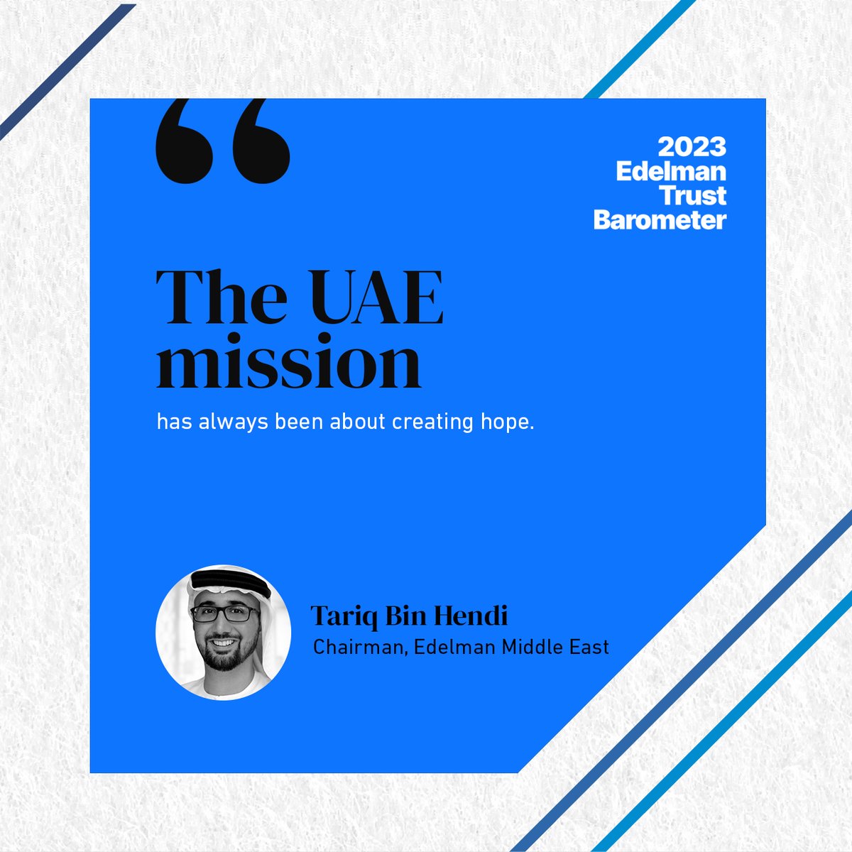 Action earns Trust. Trust earns action. The UAE Government has built unshakable trust by instilling hope among its residents &amp; citizens, delivering clear long-term social &amp; economic policies, making the country one of the most popular &amp; sought-after destinations in the world.