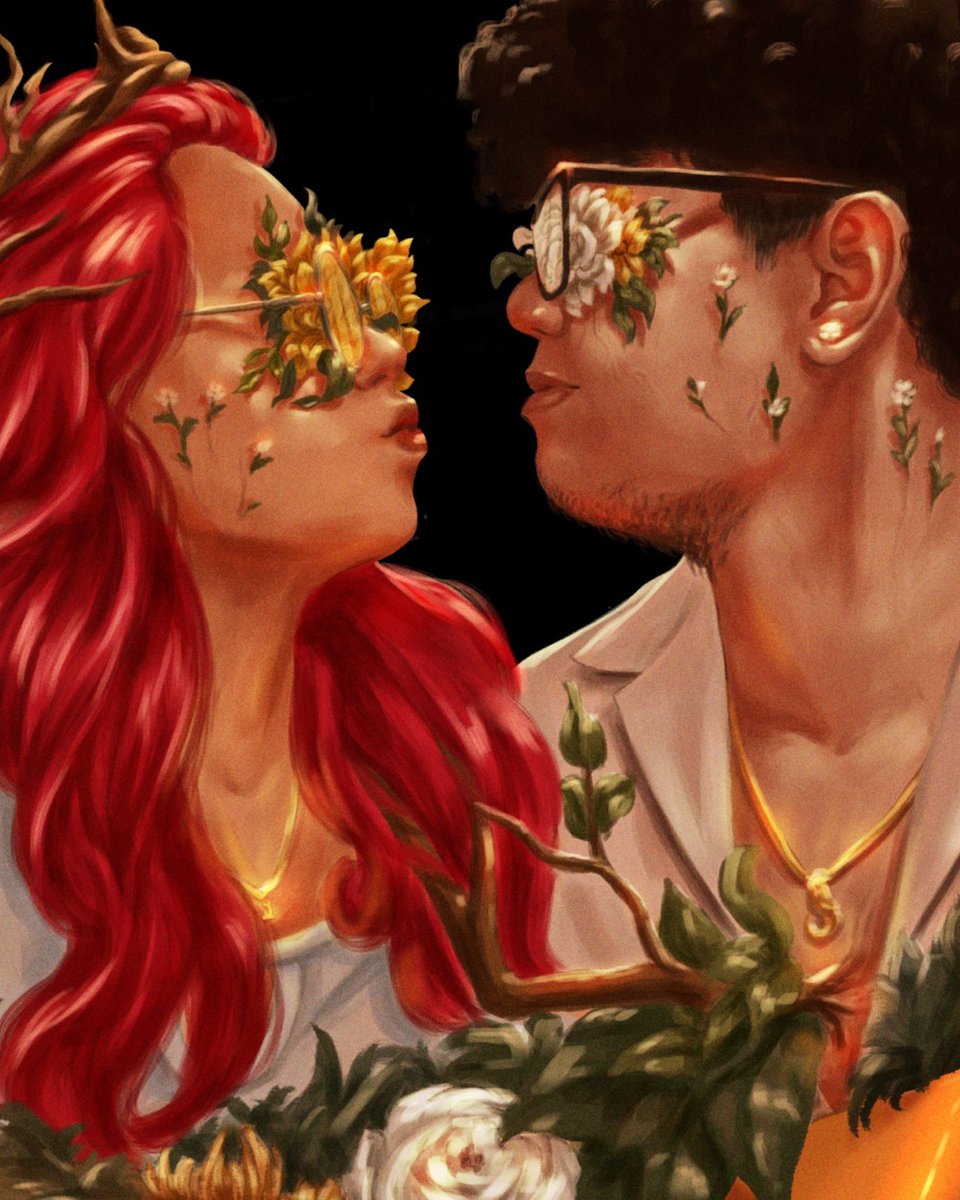 zaroncanvas's tweet photo. The flowers blossoming off of their faces are the physical manifestations of the seeds of love's "infection" from within and through them. 🌸🌼🌻 https://t.co/s1Hk8qLDOG